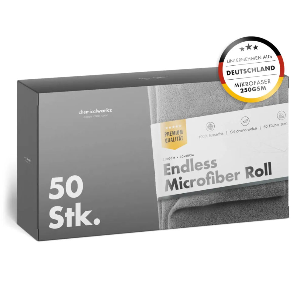 ChemicalWorkz - Endless Microfiber Roll Grau 250GSM 30x30cm 50Stk.