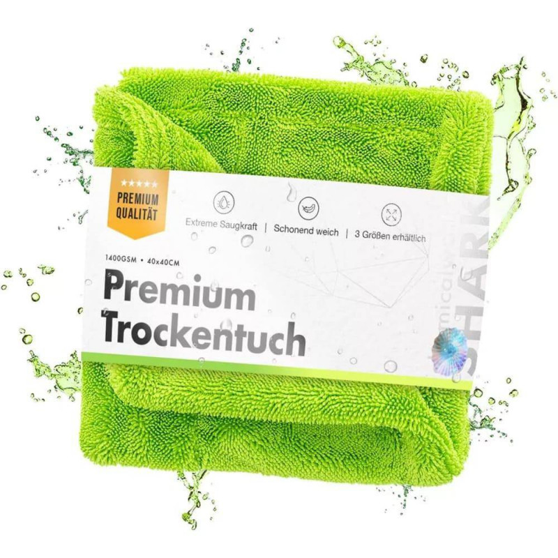ChemicalWorkz - Green Shark Twisted Towel - Premium Trockentuch 40x40cm 1400GSM