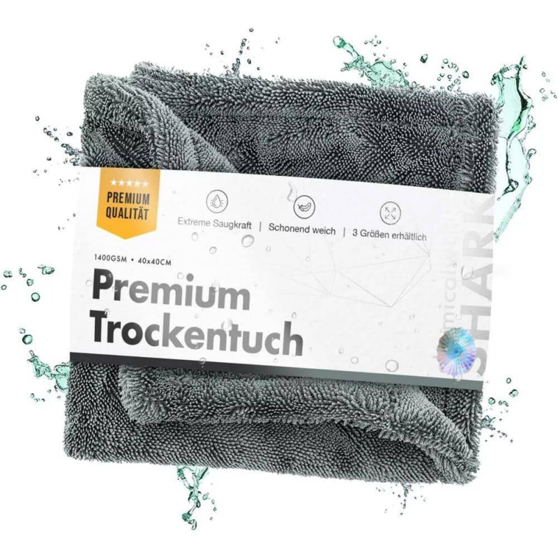ChemicalWorkz - Grey Shark Twisted Towel - Premium Trockentuch 40x40cm 1400GSM