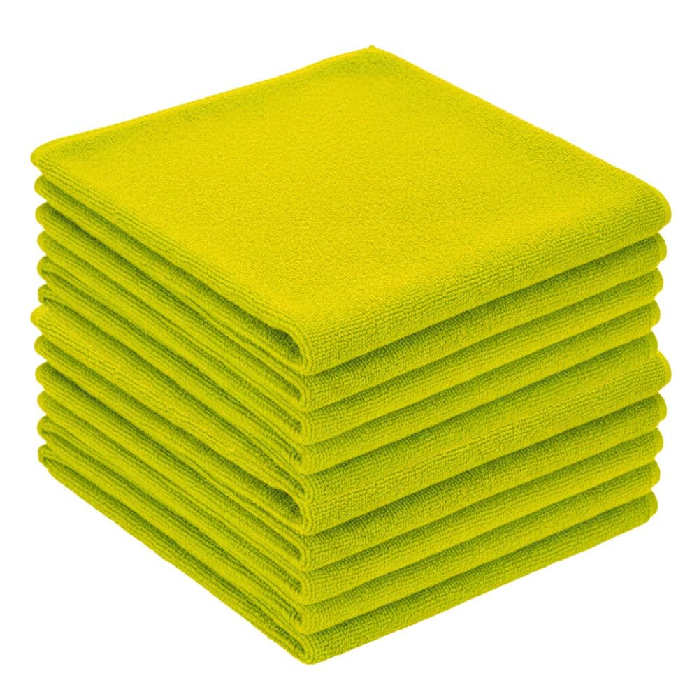Zvizzer - Microfiber Cloth gelb - Poliertuch gelb 40x40cm 300GSM 10er Pack