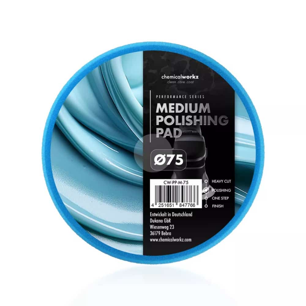 ChemicalWorkz - Medium Polishing Performance Pad - spužva za poliranje 75mm plava