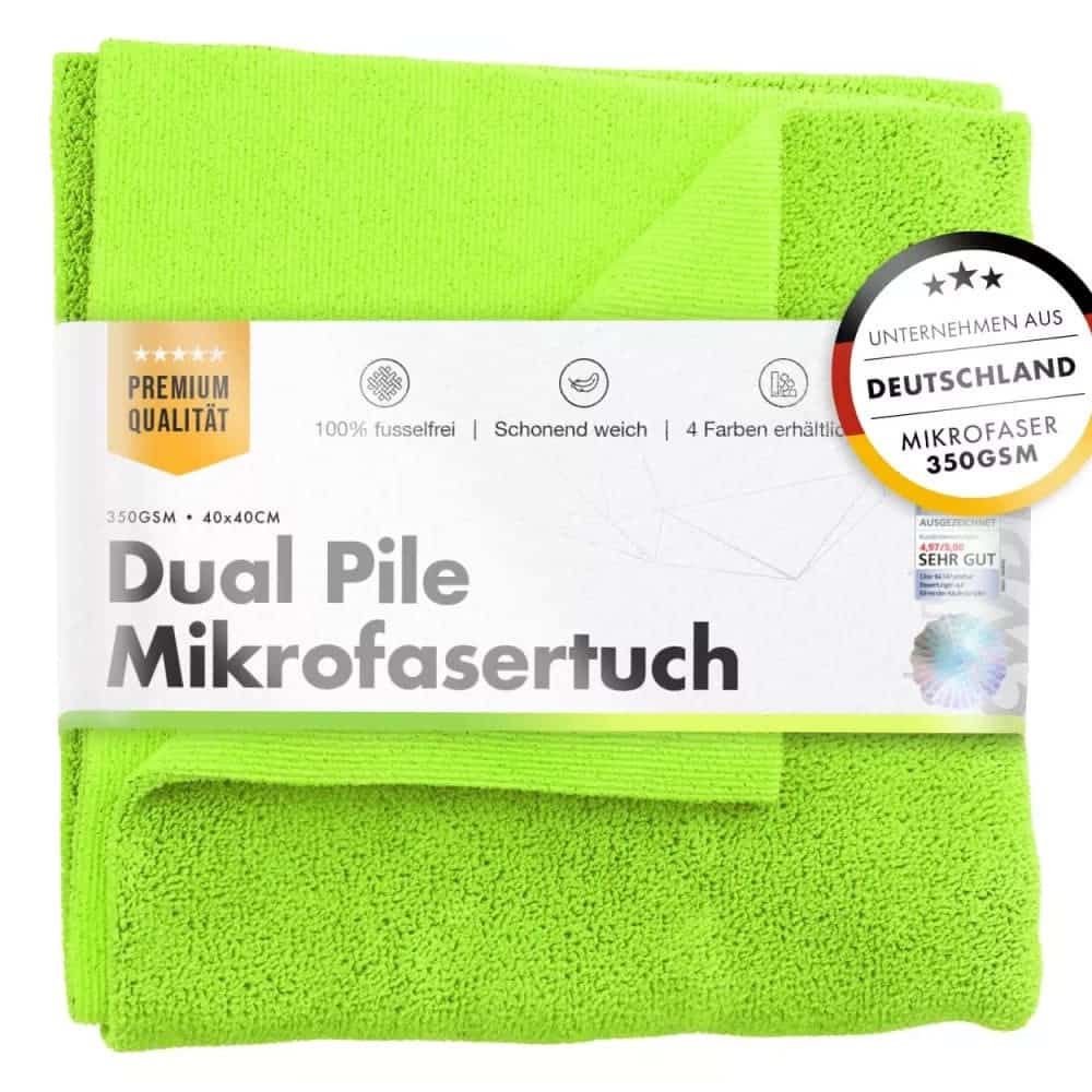ChemicalWorkz - Dual Pile Towel Green - Polishing Cloth Green 40x40cm 350GSM
