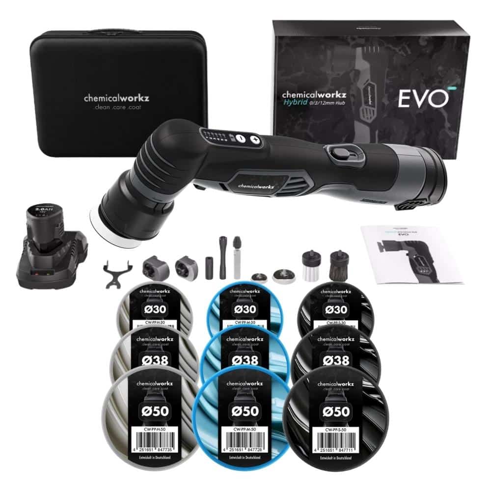 ChemicalWorkz Evo Mini Poliermaschine + SET mit Pads