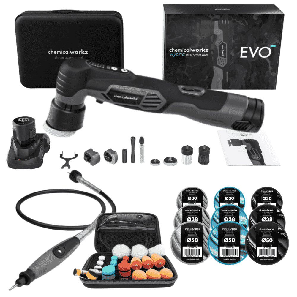 ChemicalWorkz Evo Mini Poliermaschine + Mini Polishing System - SET mit Pads