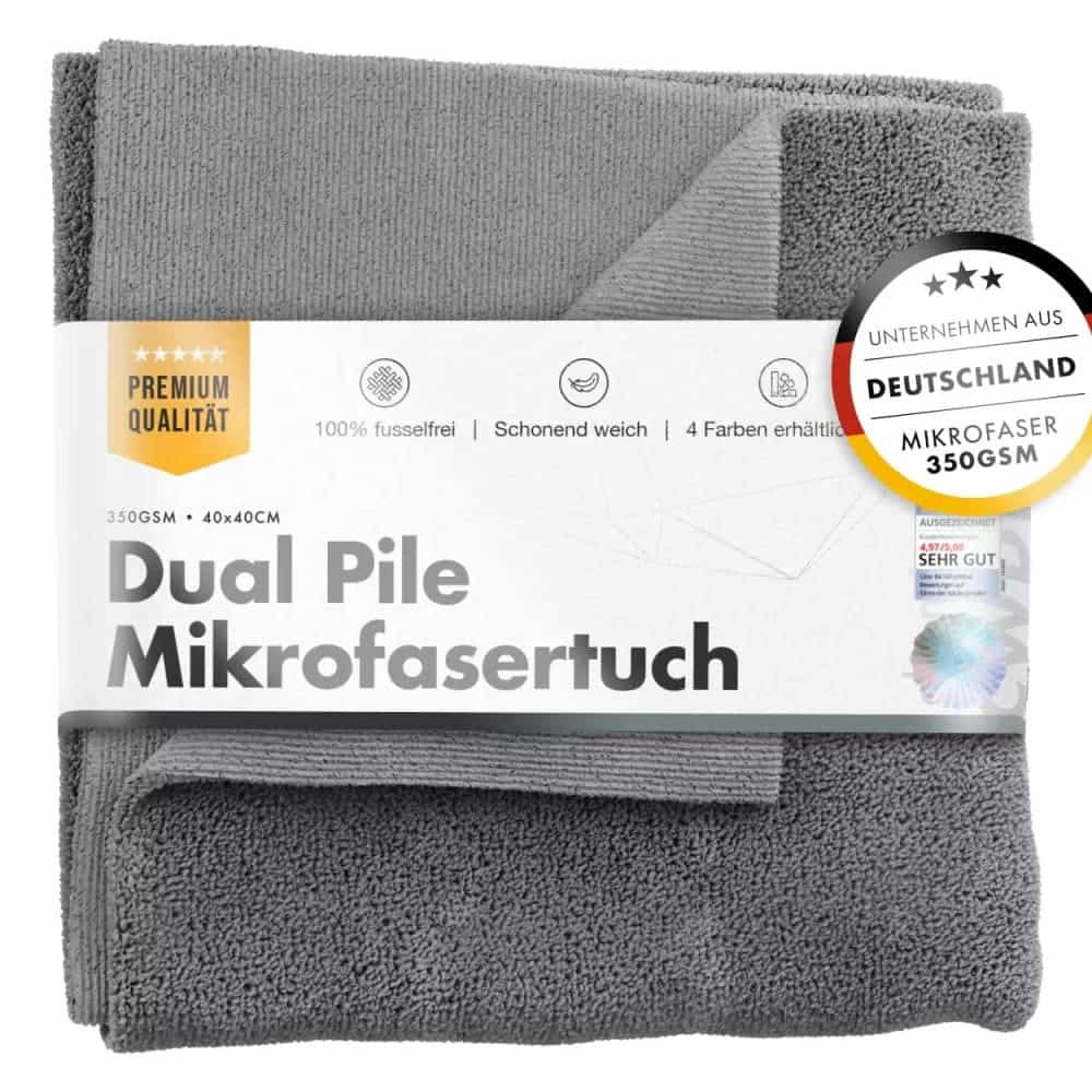 ChemicalWorkz - Dual Pile Towel Grey - Polishing Cloth Grey 40x40cm 350GSM