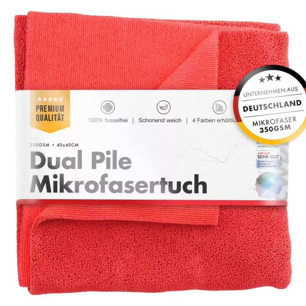 ChemicalWorkz - Dual Pile Towel Red - Red polishing cloth 40x40cm 350GSM
