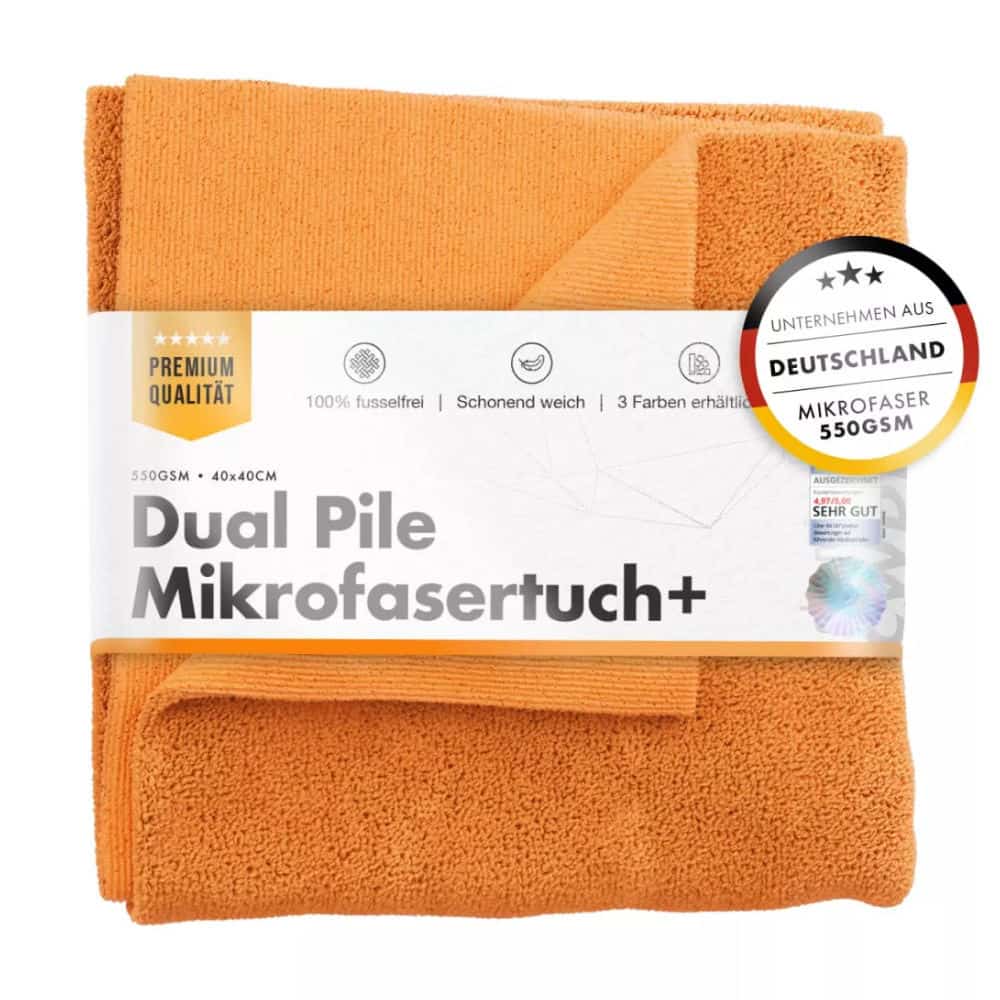 ChemicalWorkz - Dual Pile Towel orange - Orange polishing cloth 40x40cm 550GSM