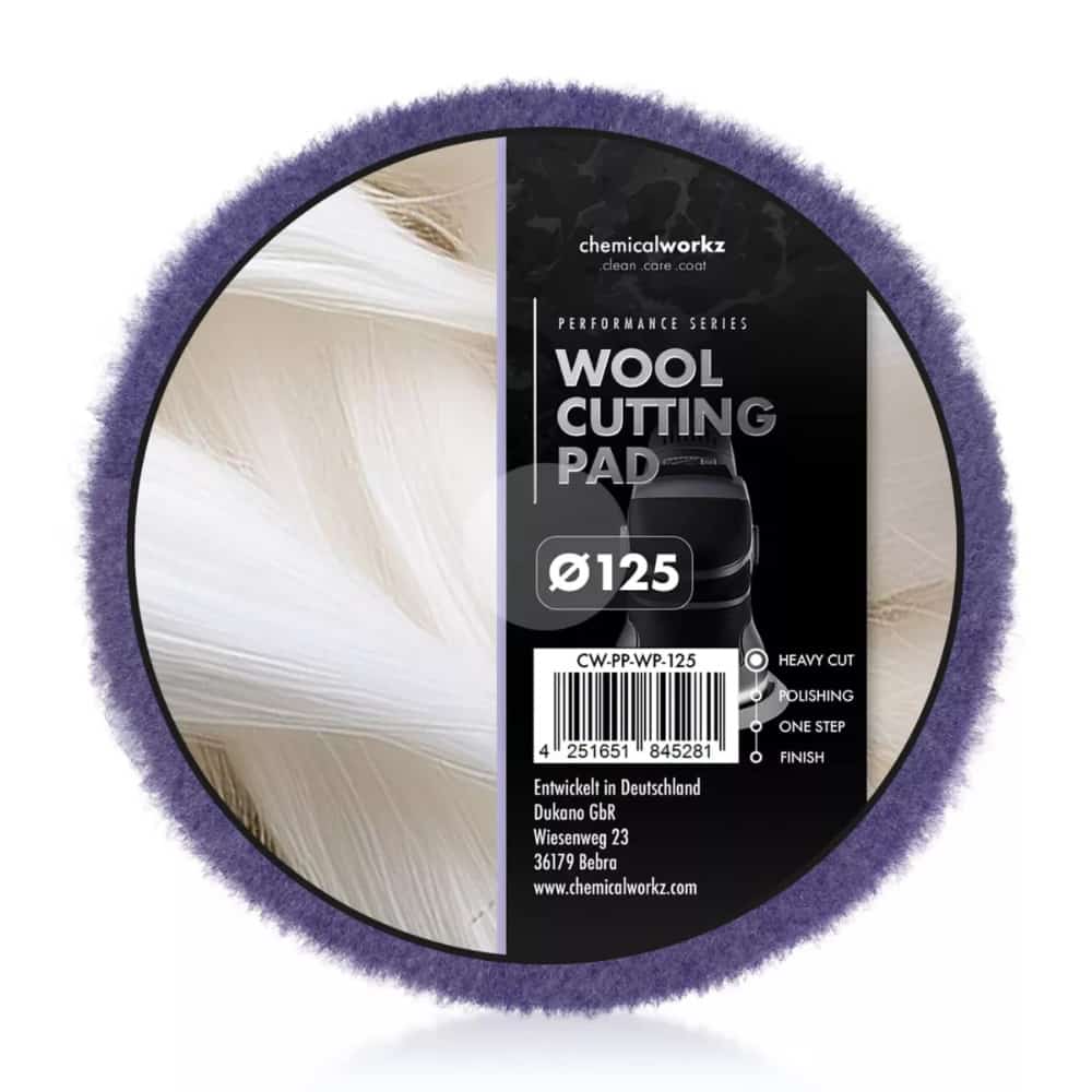 ChemicalWorkz - Wool Cutting Performance Pad - Pad di lucidatura in lana 125mm