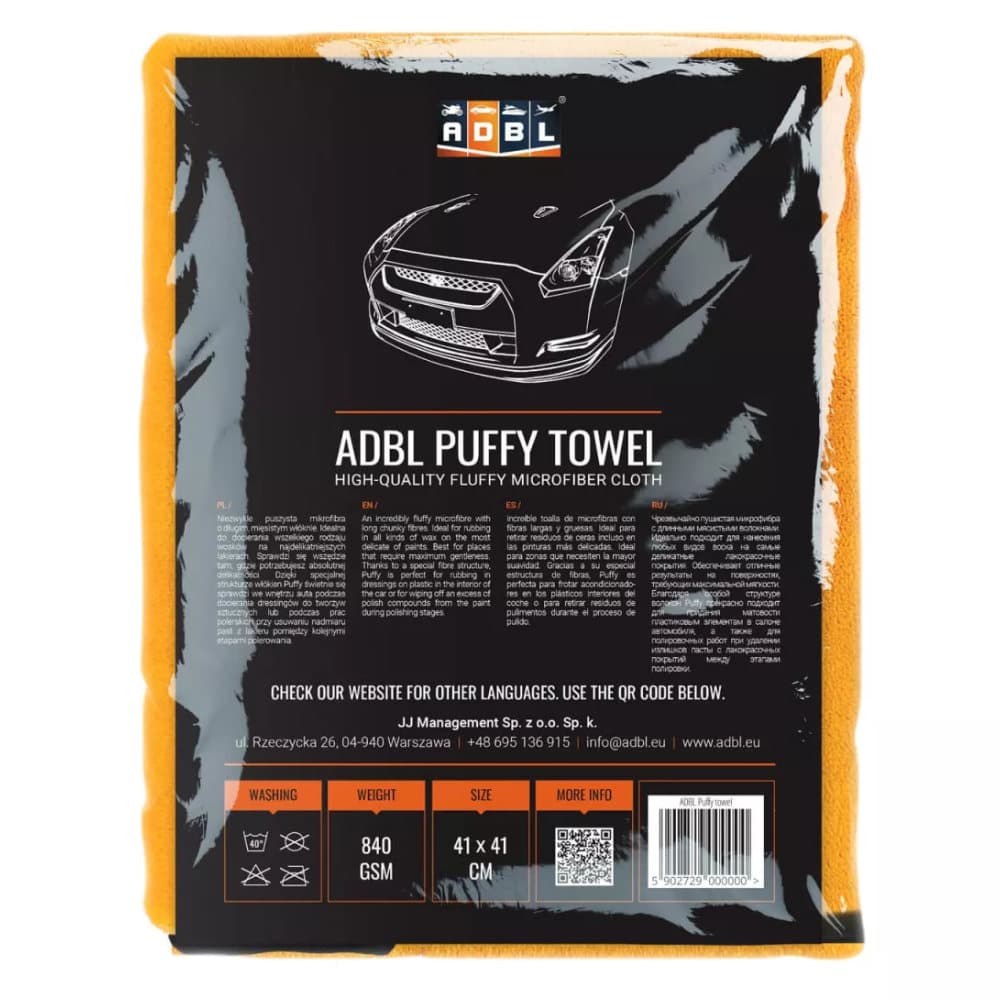 ADBL - Puffy Towel - Mikrovláknová utěrka 41x41cm 840GSM