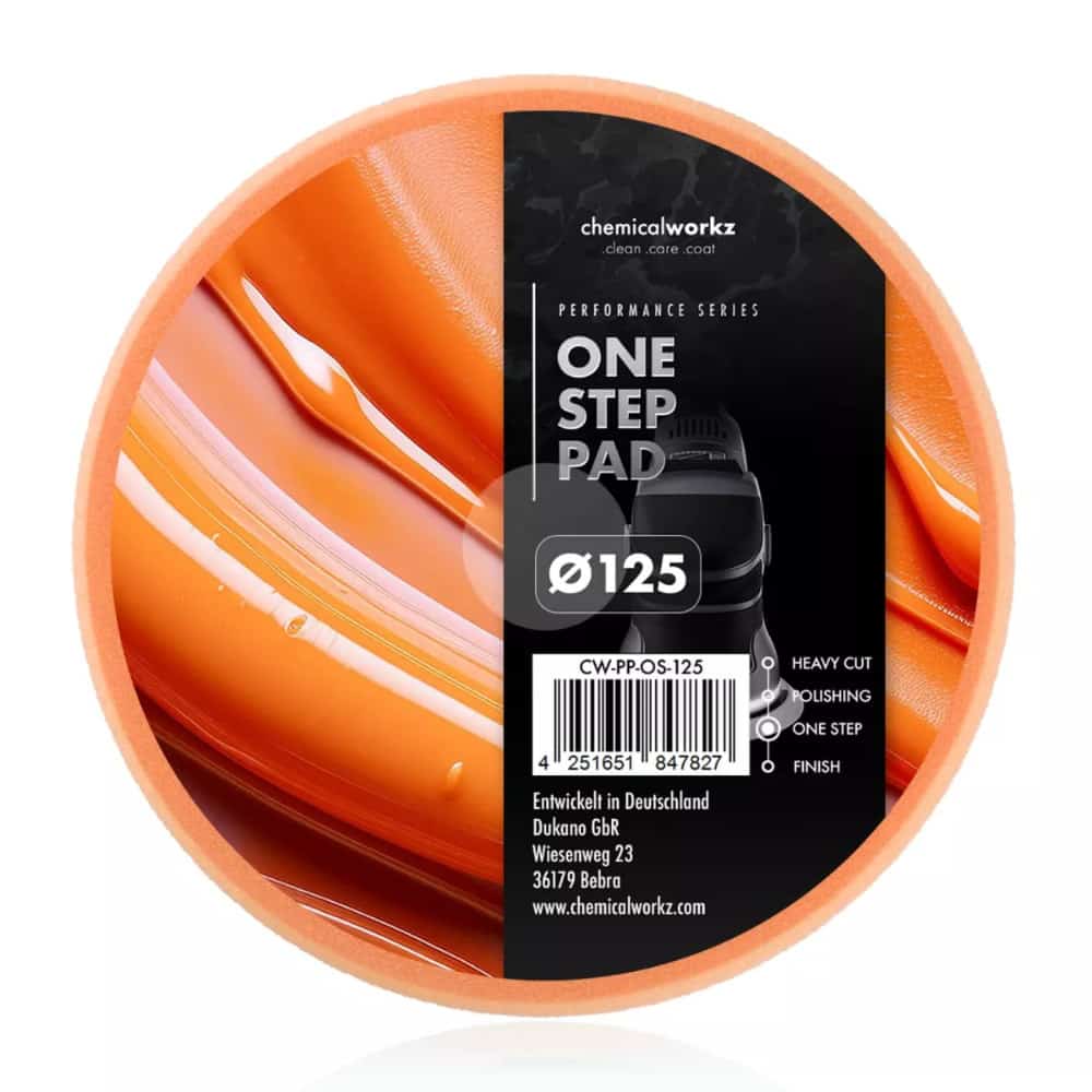 ChemicalWorkz - One Step Performance Pad - gąbka polerska 125mm pomarańczowa