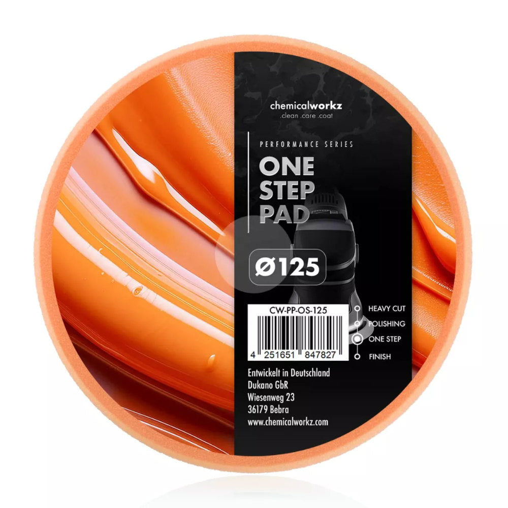 ChemicalWorkz - One Step Performance Pad - Polierschwamm 125mm orange