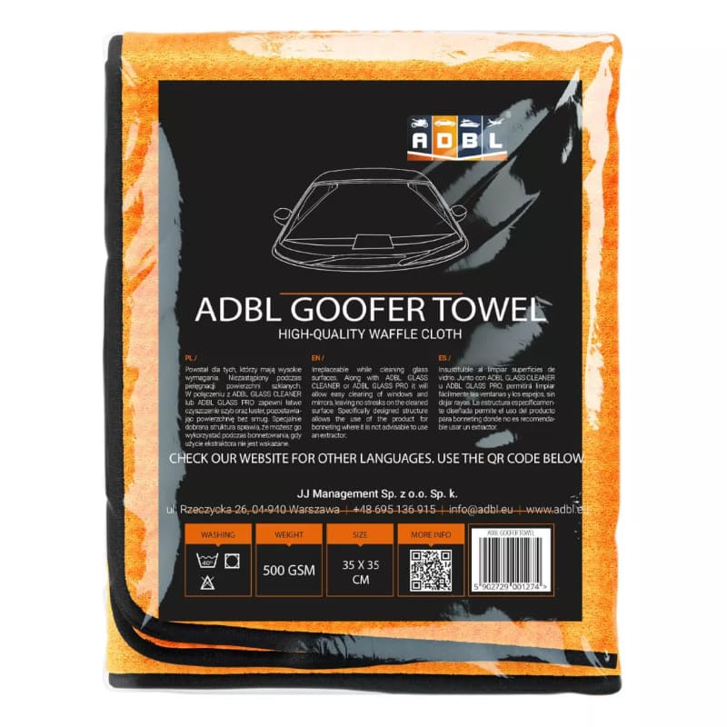 ADBL - Goofer Towel - Scheibenreinigungstuch 35x35cm 500GSM_2