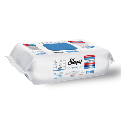 Sleepy - Easy Clean Bleichzusatz blau - Feuchte Reinigungstücher 100 Stk