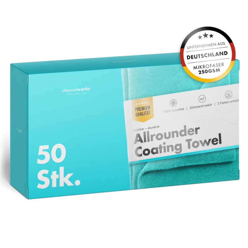 ChemicalWorkz - Allrounder Coating Towel - Versiegelungstuch 250GSM Tükis 40×40cm 50Stk.