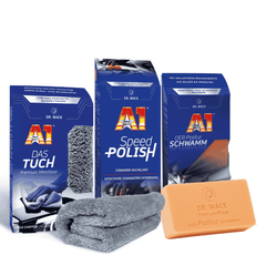 Dr. Wack - A1 Autopflege-Set: Speed Polish, Schwamm & Tuch
