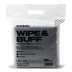 Nasiol - Wipe&Buff Microfiber Cloth 10pcs. Dark Gray - Poliertuch Dunkelgrau 40x40cm 320GSM 10Stk.