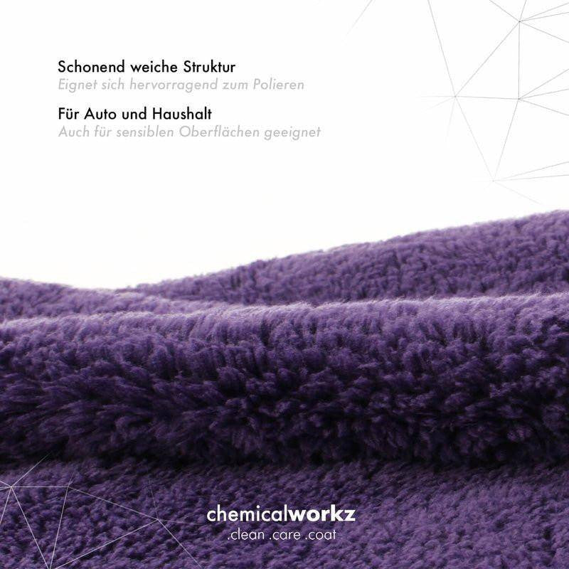 ChemicalWorkz - Edgeless Soft Touch Premium Towel purple - Poliertuch violett 40x40cm 500GSM_3