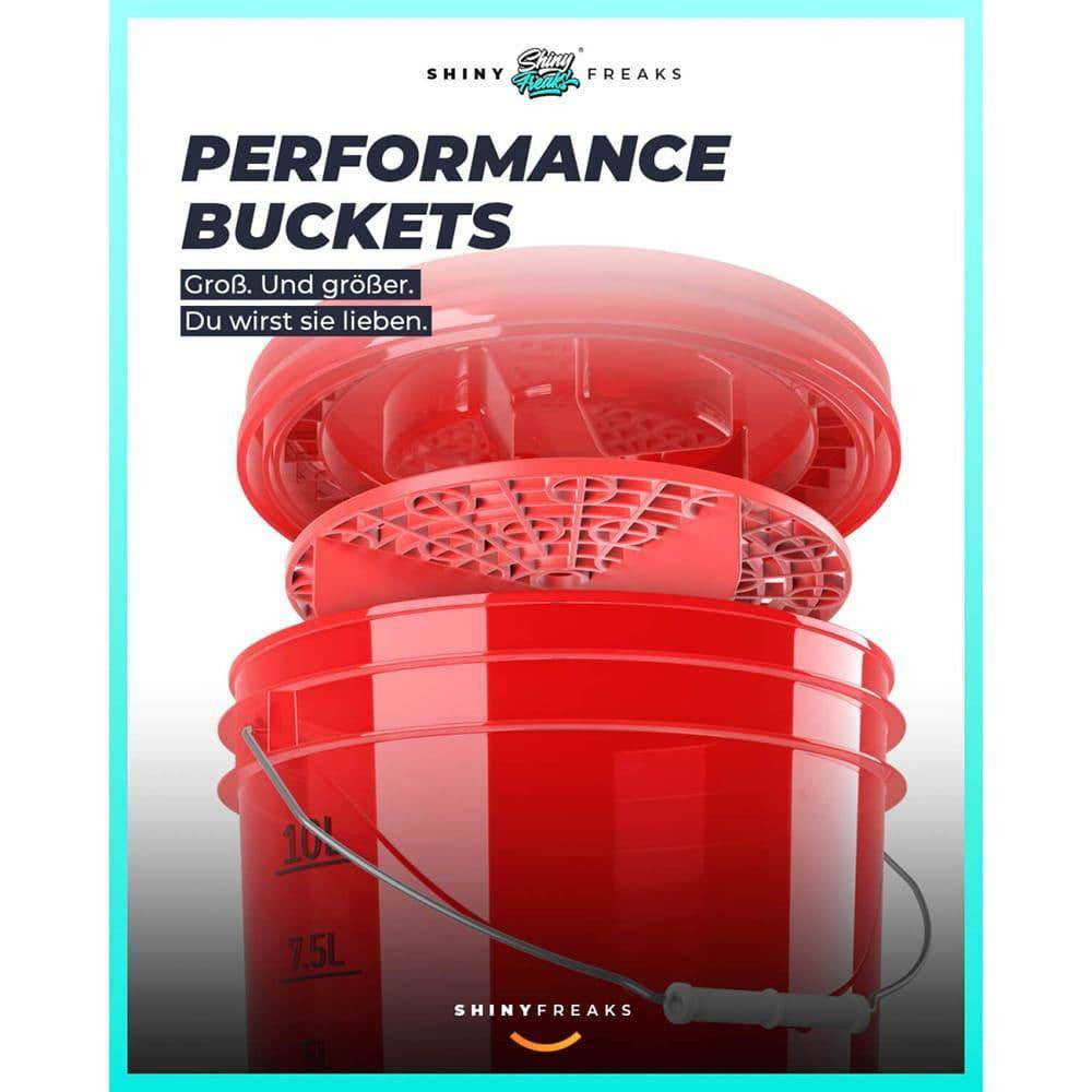 ChemicalWorkz - Performance Buckets clear red 3,5GAL - Wascheimer rot 13L_2