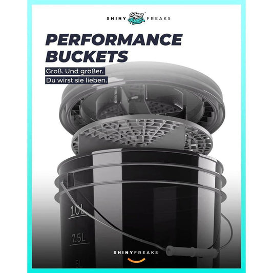 ChemicalWorkz - Performance Buckets clear black 3,5GAL - Wascheimer schwarz 13L_2