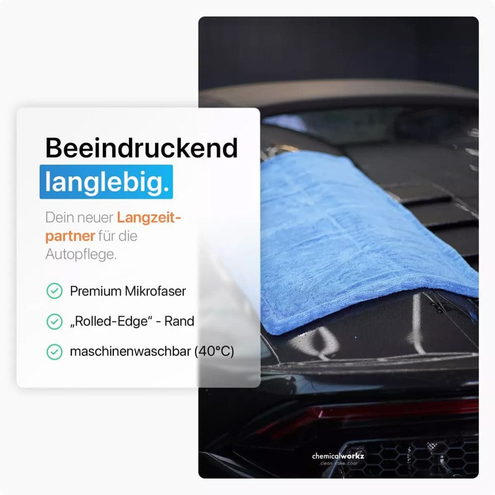 ChemicalWorkz - Blue Shark Twisted Towel - Premium Trockentuch 80x50cm 1400GSM_4