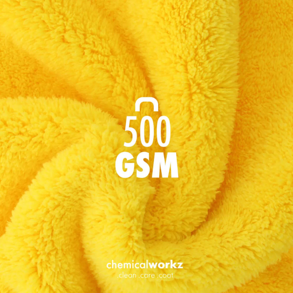 ChemicalWorkz - Edgeless Soft Touch Premium Towel yellow - Poliertuch gelb 40x40cm 500GSM_4