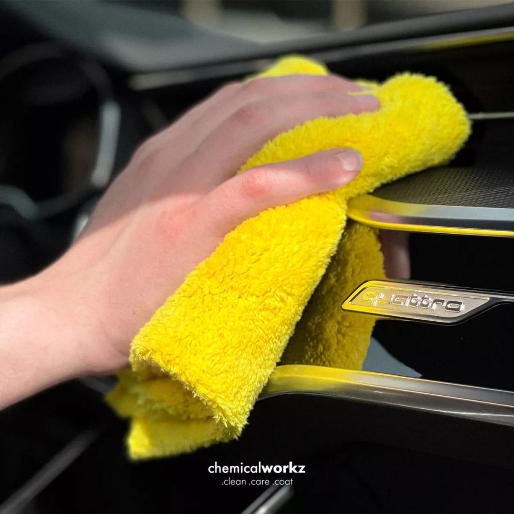 ChemicalWorkz - Edgeless Soft Touch Premium Towel yellow - Poliertuch gelb 40x40cm 500GSM_7