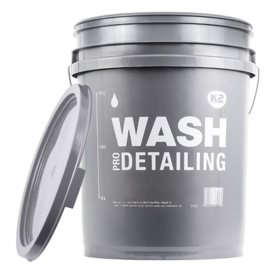 K2 - Detailing Bucket Wash - Wascheimer mit Deckel grau 20L